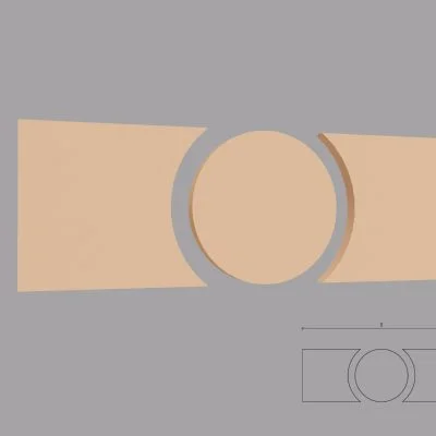 Accent / Ornament decorativ de exterior FPADE1 dimensiuni 400x40x1200mm