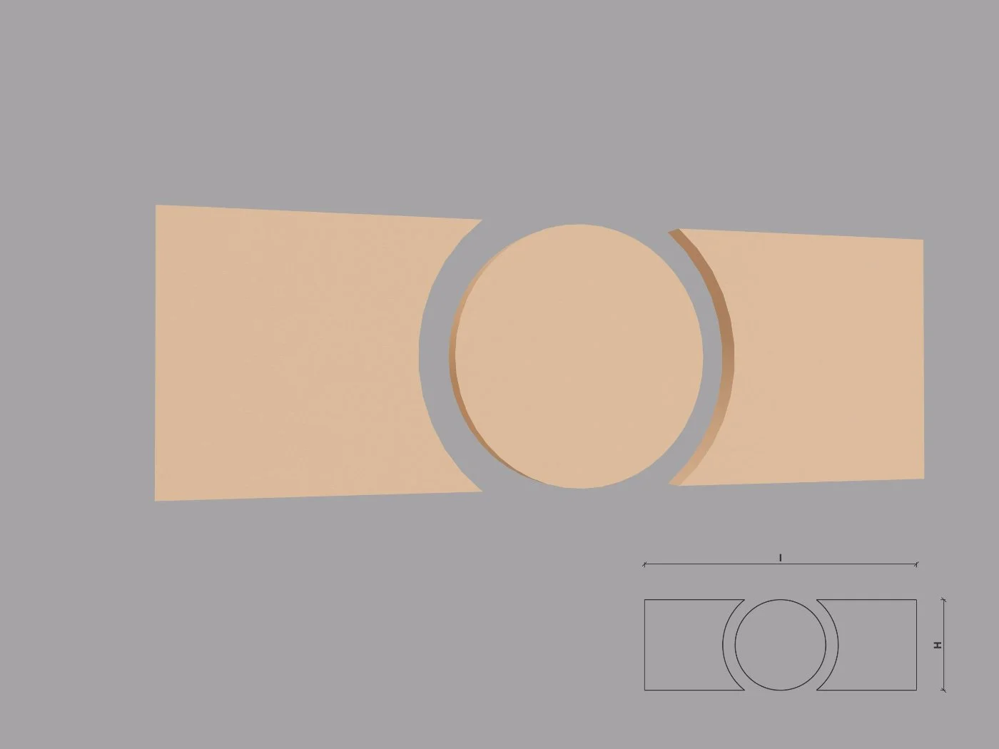 Accent / Ornament decorativ de exterior FPADE1 dimensiuni 400x40x1200mm - imagine 1