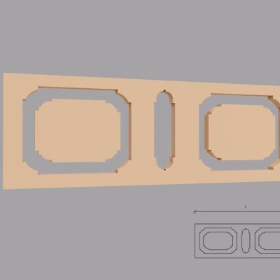 Accent / Ornament decorativ de exterior FPADE2 dimensiuni 400x40x1200mm