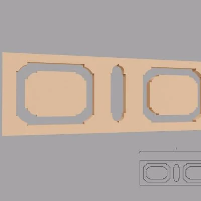 Accent / Ornament decorativ de exterior FPADE2 dimensiuni 400x40x1200mm