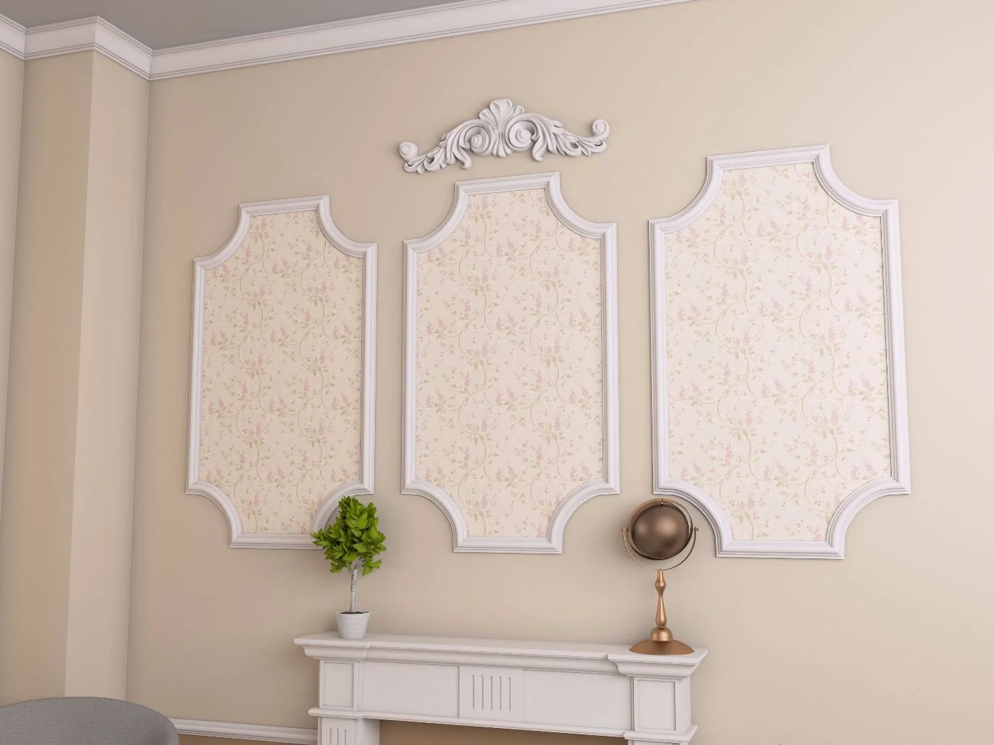 Accent / Ornament decorativ de interior poliuretan FPAD08 dimensiuni 180x45x600mm - imagine 2