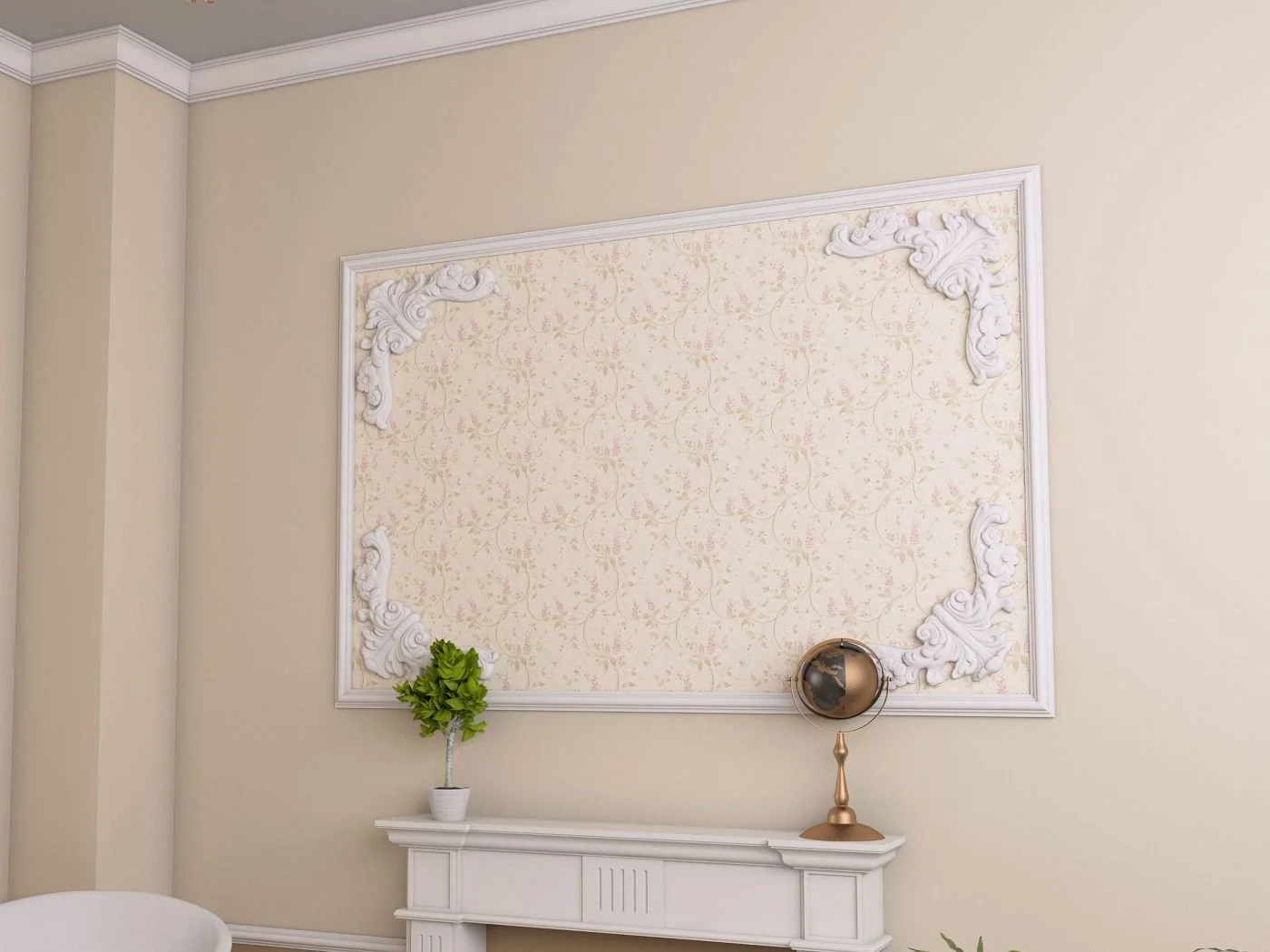 Accent / Ornament decorativ de interior poliuretan FPAD09 dimensiuni 180x14x180mm - imagine 2