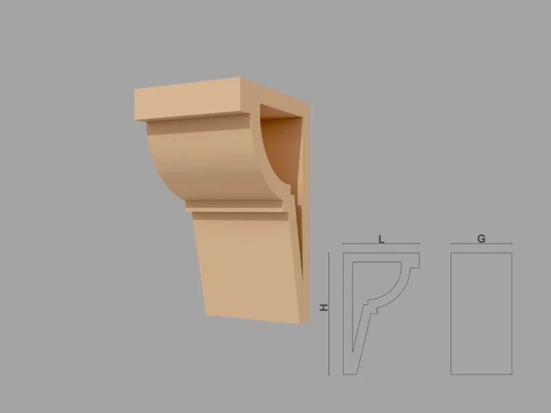 Consola decorativa de exterior FPC09 dimensiuni 400x250x250mm - imagine 1