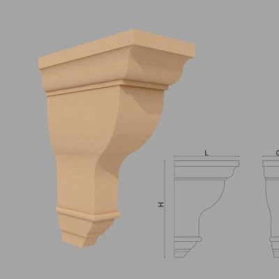 Consola decorativa de exterior FPC13 dimensiuni 450x150x250mm