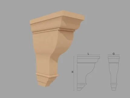 Consola decorativa de exterior FPC13 dimensiuni 450x150x250mm