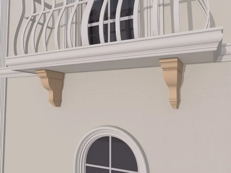 Consola decorativa de exterior FPC13 dimensiuni 450x150x250mm - imagine 2