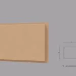 Coltar decorativ de exterior FPCL02 dimensiuni 250x33x350mm