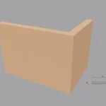 Coltar decorativ de exterior FPCL05 dimensiuni 250x35x350x250mm