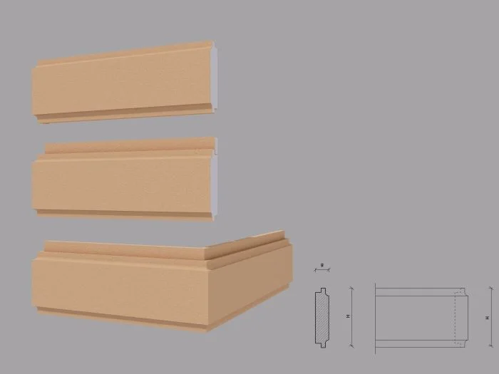 Coltar decorativ de exterior FPCL06 dimensiuni 250x30x2000mm - imagine 1