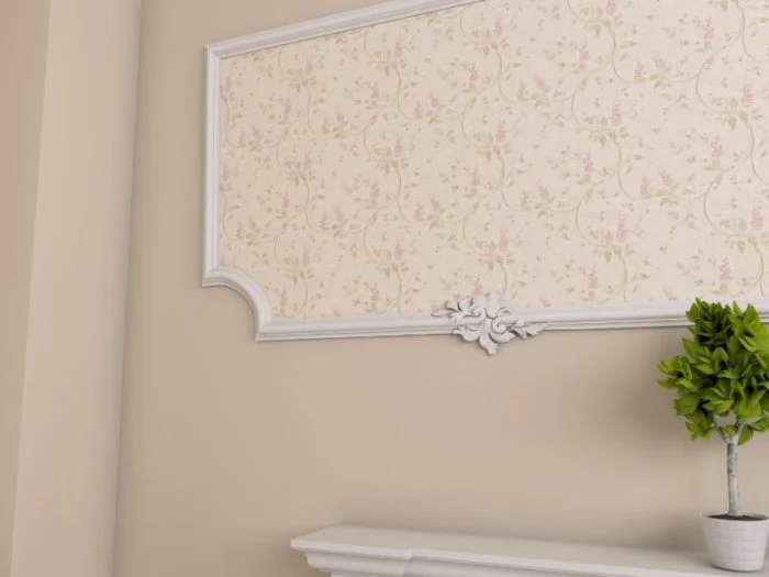 Accesoriu brau poliuretan de interior IBR01 floral dimensiuni 110x20x230mm - imagine 2