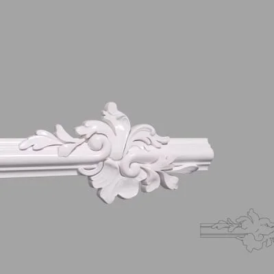 Accesoriu brau poliuretan de interior IBR01 floral dimensiuni 110x20x230mm