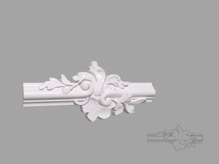 Accesoriu brau poliuretan de interior IBR01 floral dimensiuni 110x20x230mm - imagine 1