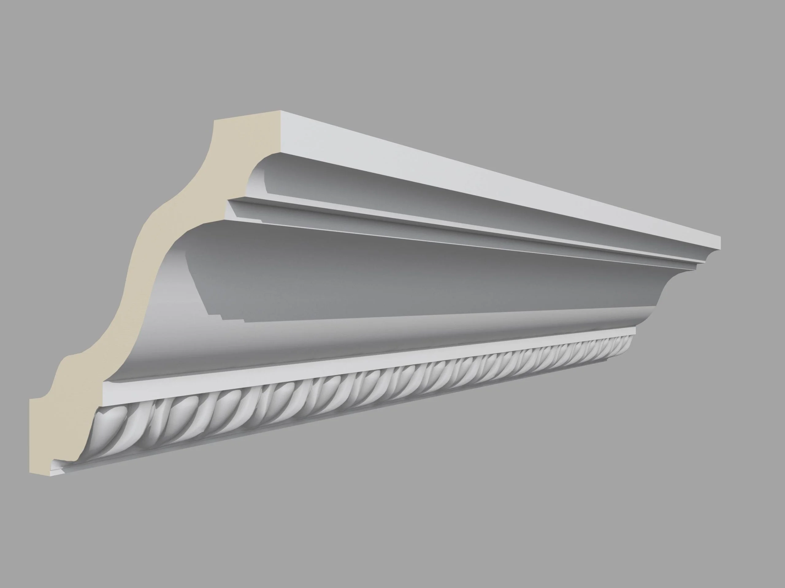 Bagheta de colt / Cornisa de interior poliuretan BC35 dimensiuni 110x110x2000mm - imagine 1