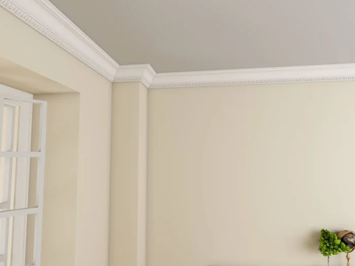 Bagheta de colt / Cornisa de interior poliuretan BC35 dimensiuni 110x110x2000mm - imagine 2