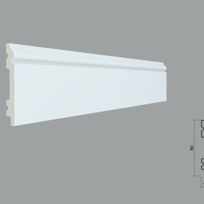 Plinta poliuretan de interior PL05 dimensiuni 80x12x2000mm