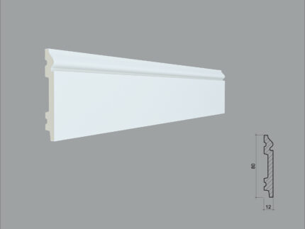 Plinta poliuretan de interior PL05 dimensiuni 80x12x2000mm