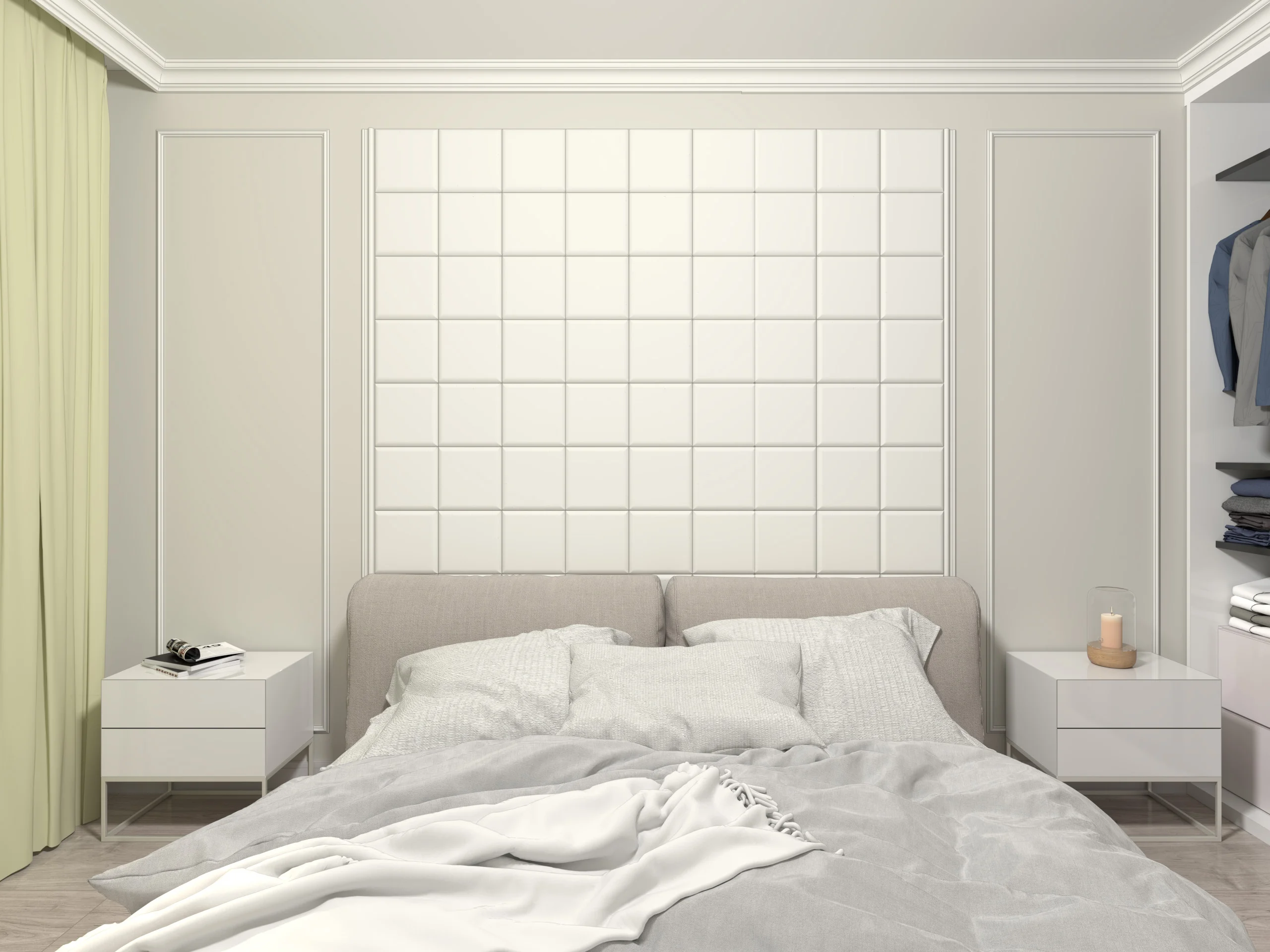 Panou 3D de interior RUBI - scena Panou 3D de interior poliuretan RUBI dimensiuni 600x16x600mm - imagine 2