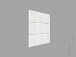 Panou 3D de interior poliuretan RUBI dimensiuni 600x16x600mm
