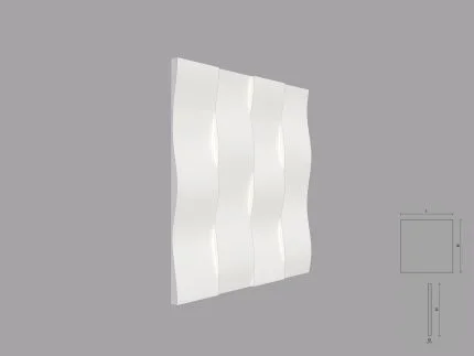 Panou 3D de interior poliuretan STATERA dimensiuni 600x23x600mm