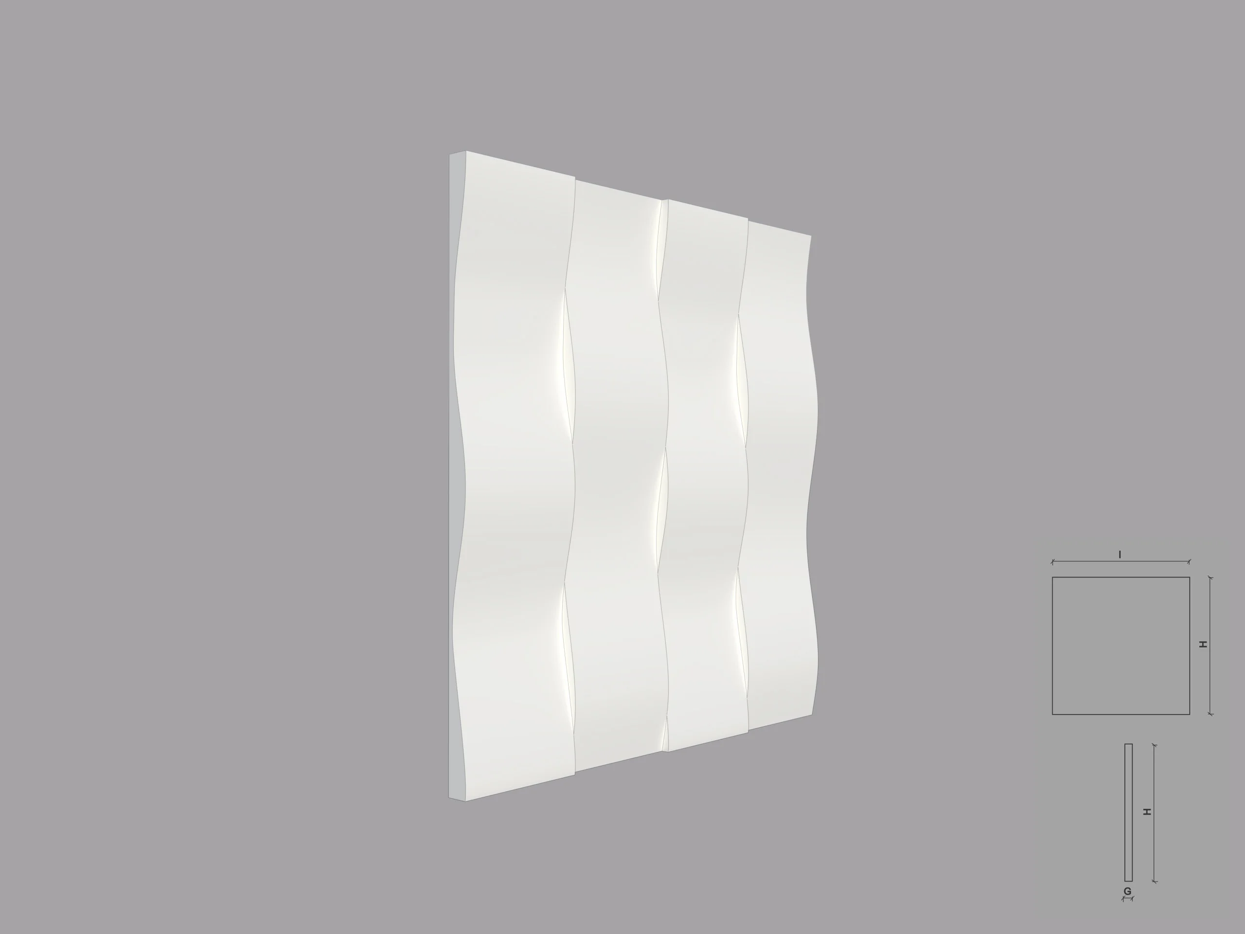 Panou 3D de interior STATERA - sectiune Panou 3D de interior poliuretan STATERA dimensiuni 600x23x600mm - imagine 1