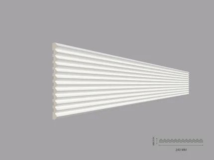 Panou liniar 3D de interior poliuretan RIFLAJ ZET dimensiuni 240x18.5x2000mm
