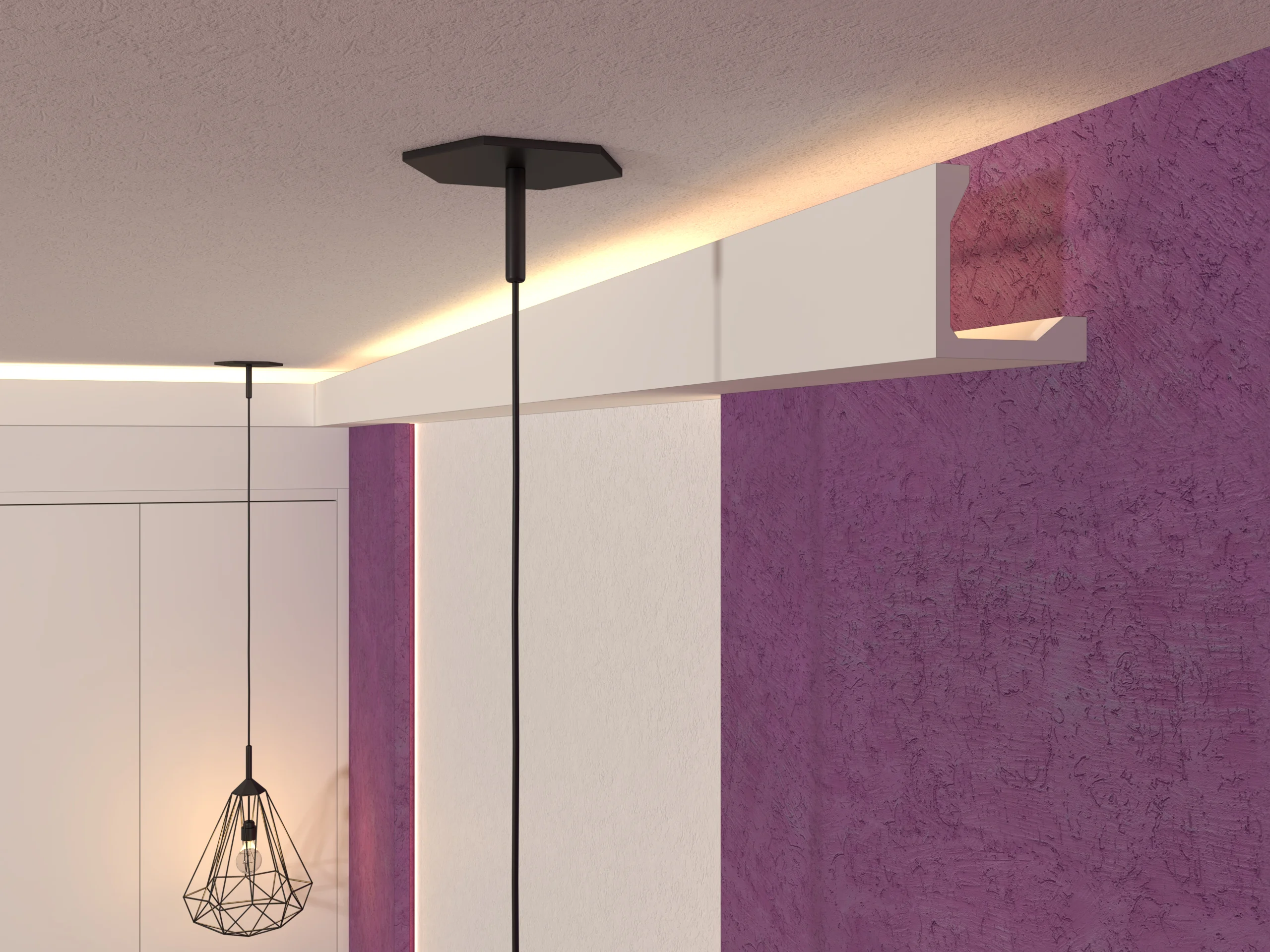 Scafa decorativa de interior SD11 dimensiuni 90x125x2000mm - imagine 2