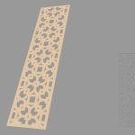 Accent / Ornament decorativ de exterior Trafor3 dimensiuni 1000x40x500mm