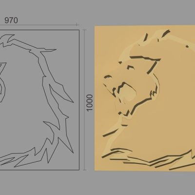 Accent / Ornament decorativ de exterior FPADE8 dimensiuni 740x50x700mm