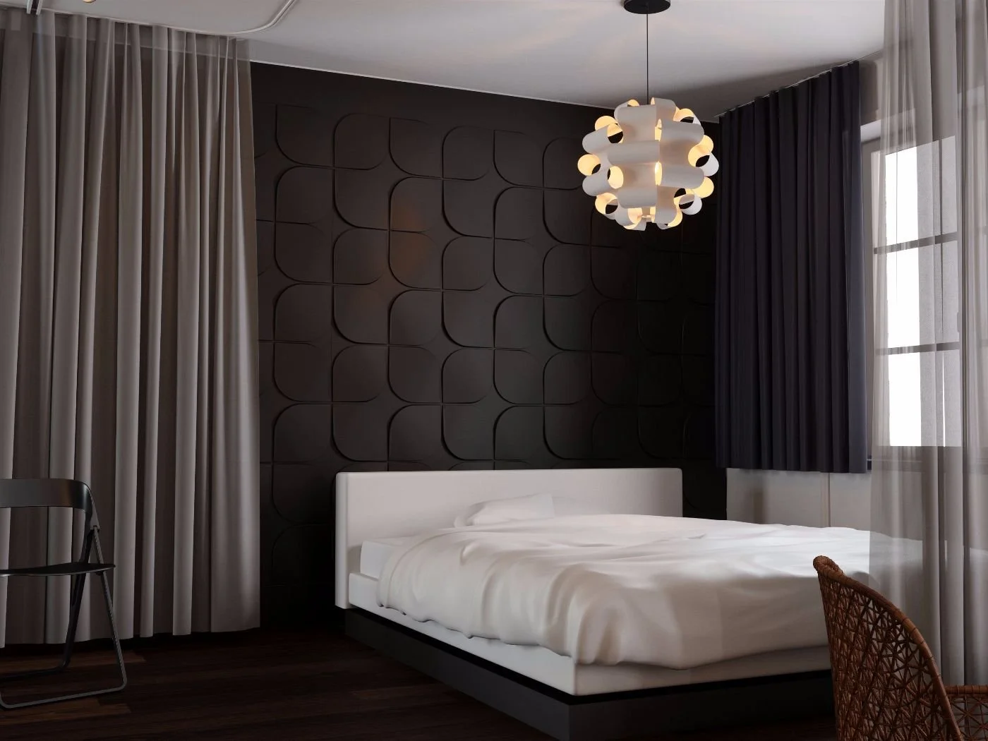 Panou 3D de interior poliuretan FLORES dimensiuni 600x21x600mm - imagine 3