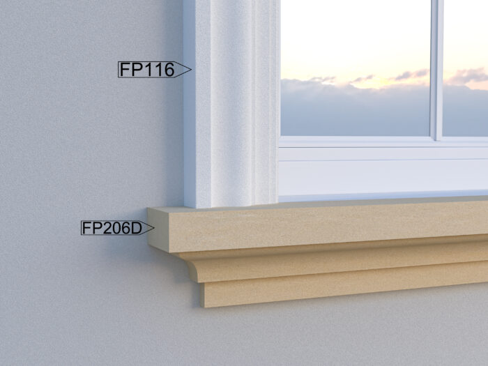 Solbanc/pervaz decorativ exterior FP206D dimensiuni 120x81x2000mm - imagine 3