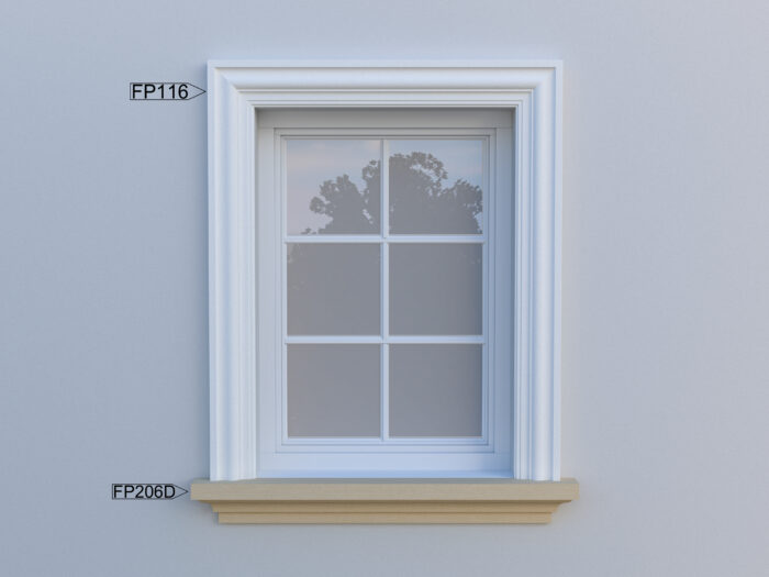 Solbanc/pervaz decorativ exterior FP206D dimensiuni 120x81x2000mm - imagine 2