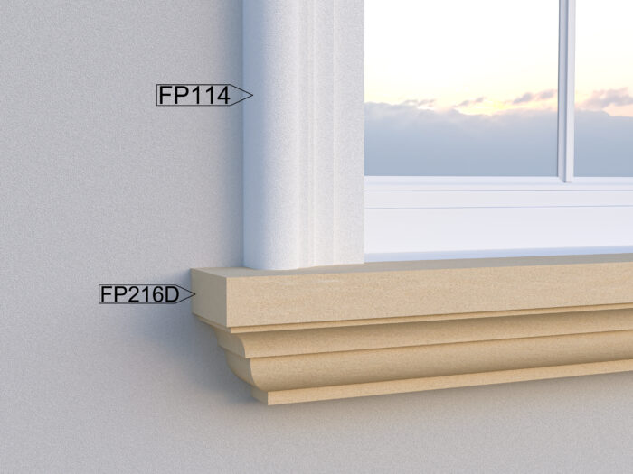Solbanc/pervaz decorativ exterior FP216D dimensiuni 122x100x2000mm - imagine 3