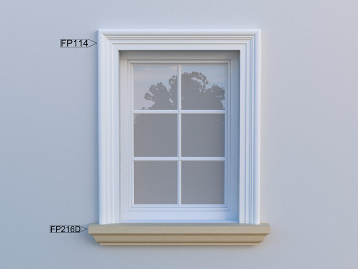 Solbanc/pervaz decorativ exterior FP216D dimensiuni 122x100x2000mm - imagine 2