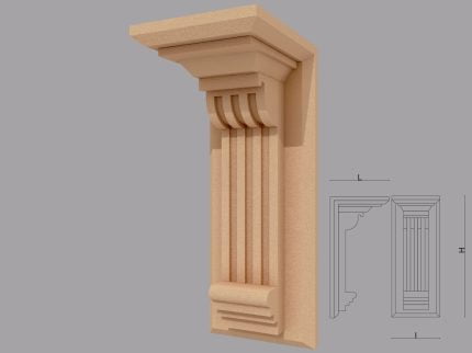 Consola decorativa de exterior FPC02 dimensiuni 680x330x270mm