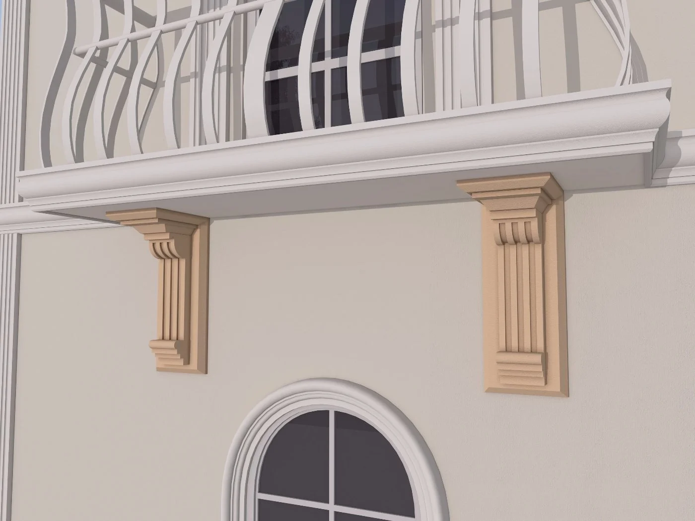 Consola decorativa de exterior FPC02 dimensiuni 680x330x270mm - imagine 3