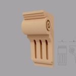 Consola decorativa de exterior FPC08 dimensiuni 500x250x130mm