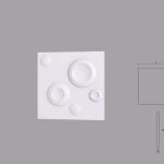 Panou 3D de interior IRIS dimensiuni 300x13x300mm