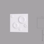 Panou 3D de interior IRIS dimensiuni 300x13x300mm