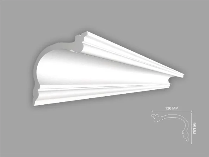 Bagheta de colt / Cornisa de interior BC40 dimensiuni 130x95x2000mm - imagine 1