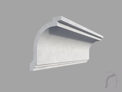 Bagheta de colt / Cornisa de interior BC05 dimensiuni 115x80x2000mm