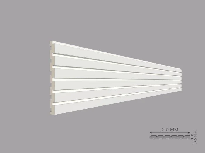 Panou liniar de interior poliuretan RIFLAJ LINEA dimensiuni 240x17.5x2000mm - imagine 1