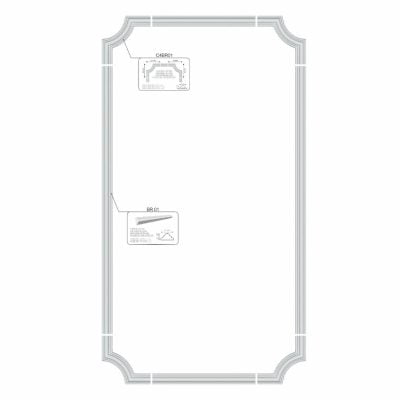 Set chenar perete/tavan 8 piese plus adeziv model simplu