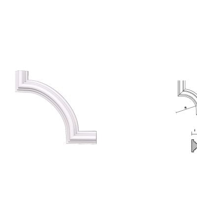 Coltar poliuretan pentru brau CBR08M dimensiuni 125x13x125mm
