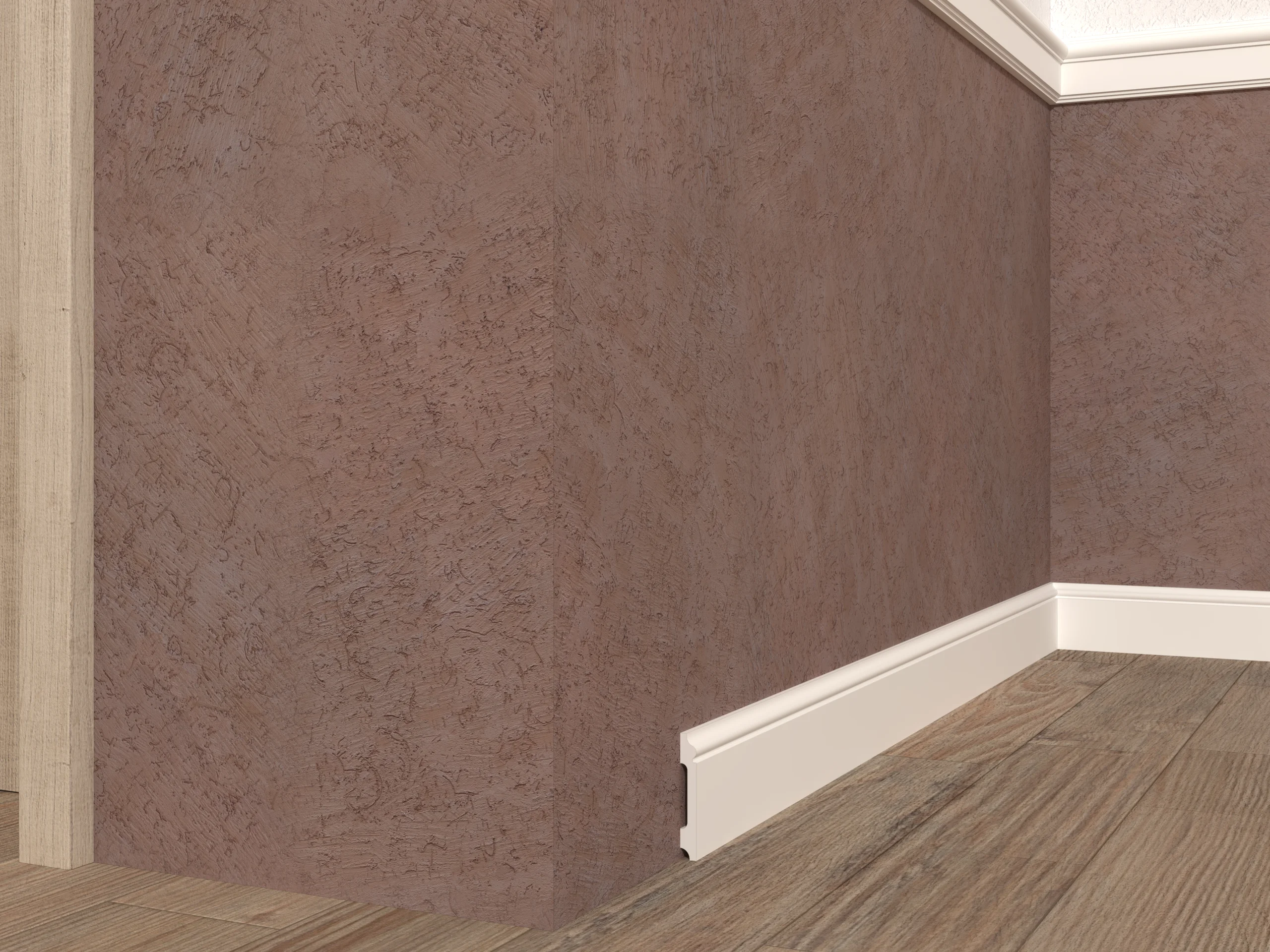 Plinta polimer dur de interior PX01 dimensiuni 79x11x2000mm - imagine 2