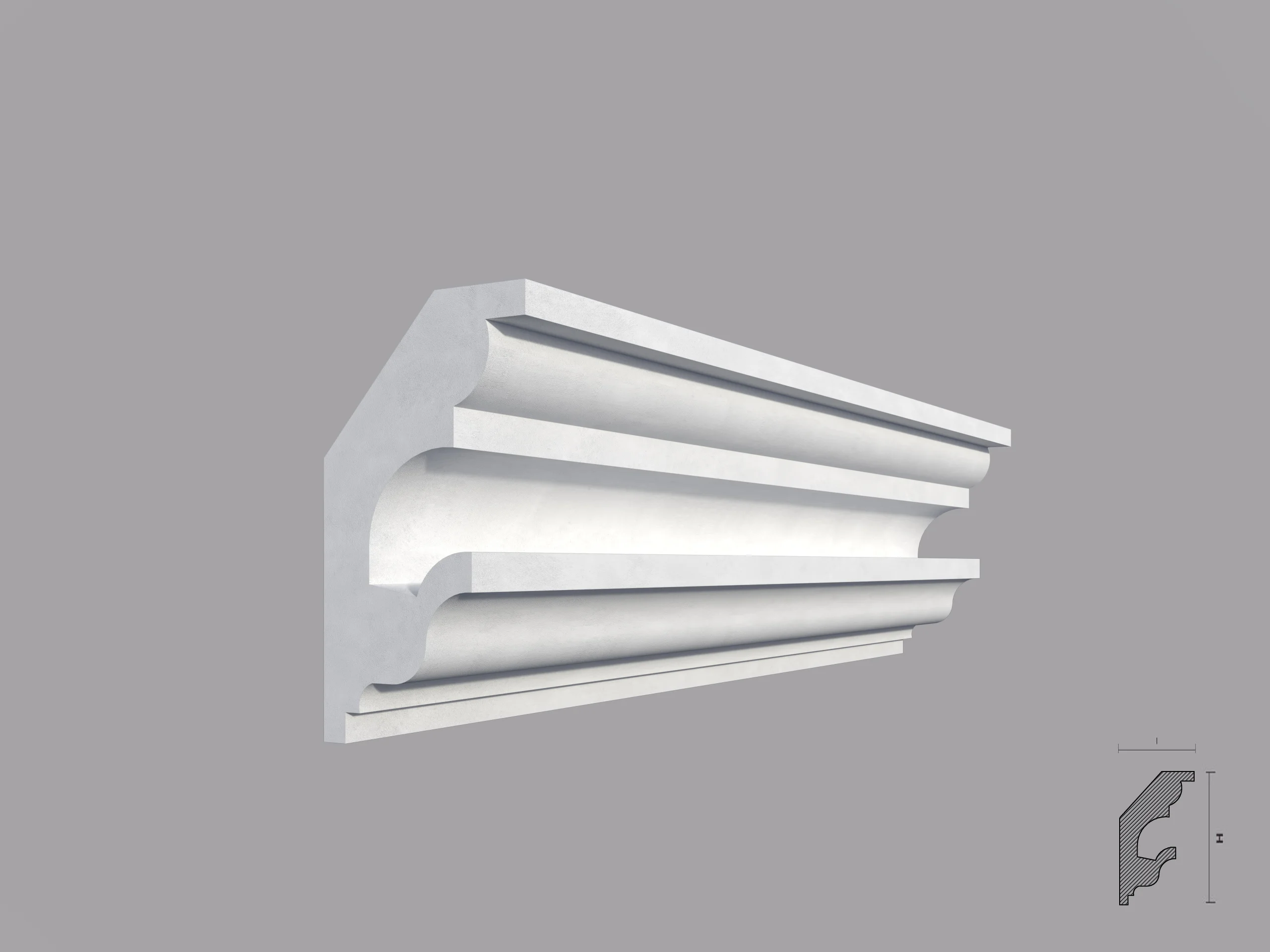 Scafa decorativa de interior SD17-10 dimensiuni 100x55x2000mm - imagine 1