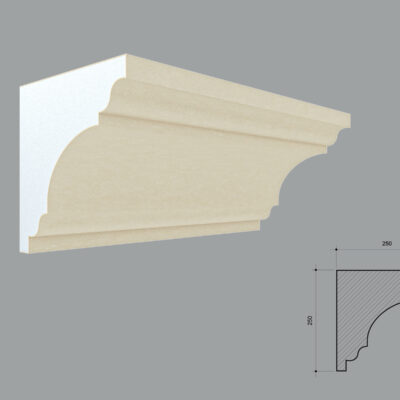 Cornisa decorativa de exterior FP435 dimensiuni 250x250x2000mm