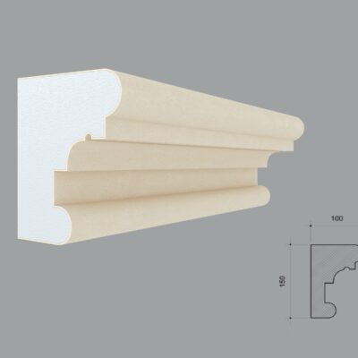 Solbanc/Pervaz decorativ exterior v dimensiuni 150x100x2000mm