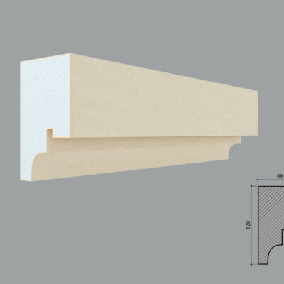 Solbanc/pervaz decorativ exterior FP208D dimensiuni 120x68x2000mm