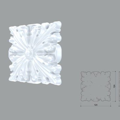 Accent / Ornament decorativ de interior poliuretan FPAD13 dimensiuni 122x122x27mm