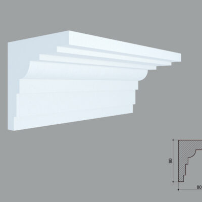 Cornisa masca galerie de interior MBC13 dimensiuni 80x80x2000mm